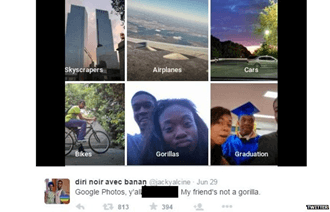 Photos app tagged the photos of the Twitter user’s black friends as “Gorillas”.